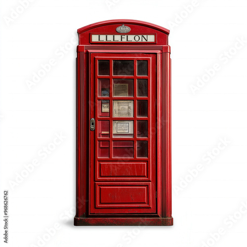 London Phone Box Isolated