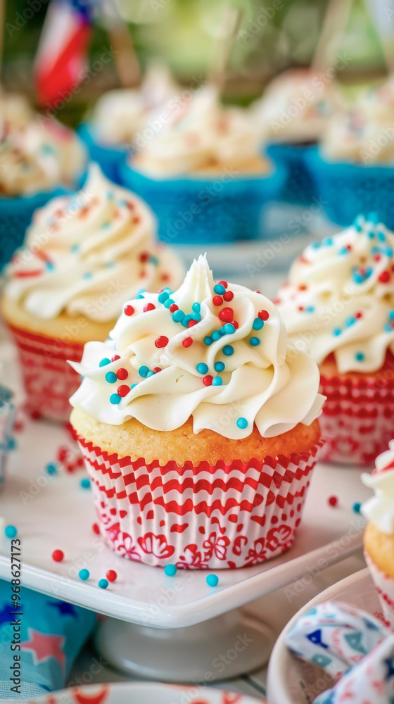 Colorful Patriotic Desserts - Festive Food Art Colorful Patriotic Desserts - Festive Food Art