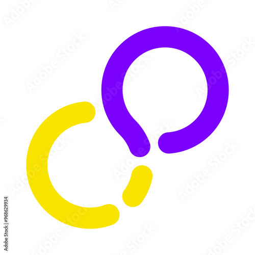 Infinity Icon Broke Line Two-Tone Style