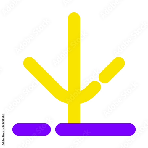 Parabola Icon Broke Line Two-Tone Style