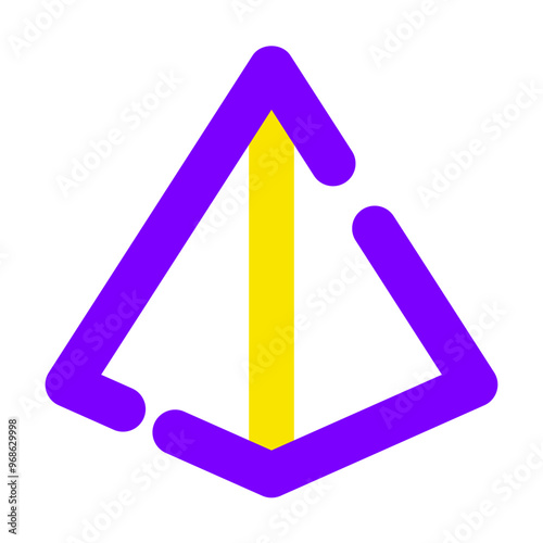 Pyramid Icon Broke Line Two-Tone Style