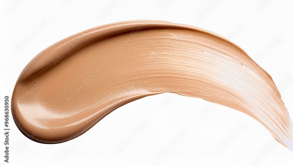 Smooth Elegance: Beige Liquid Foundation Stroke Ideal for Cosmetics Artistry Smooth Elegance: Beige Liquid Foundation Stroke Ideal for Cosmetics Artistry