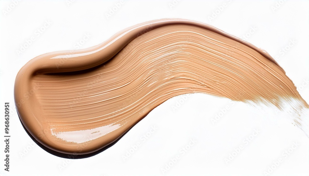 Smooth Elegance: Beige Liquid Foundation Stroke Ideal for Cosmetics Artistry Smooth Elegance: Beige Liquid Foundation Stroke Ideal for Cosmetics Artistry