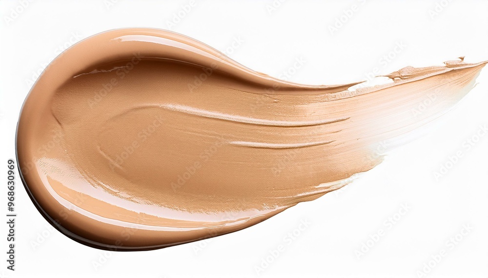 Smooth Elegance: Beige Liquid Foundation Stroke Ideal for Cosmetics Artistry Smooth Elegance: Beige Liquid Foundation Stroke Ideal for Cosmetics Artistry
