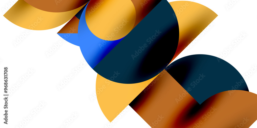 Tech minimal circular shapes geometric art. Vector modern circles Tech minimal circular shapes geometric art. Vector modern circles