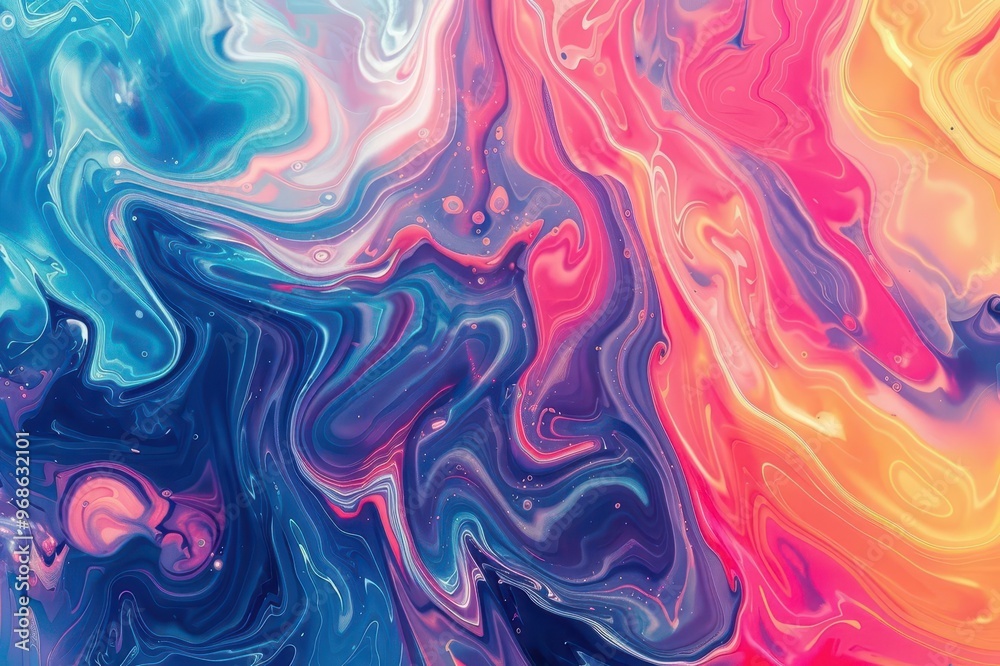 A vibrant abstract painting featuring swirling colors of blue, pink, and orange, perfect for modern decor or artistic projects. A vibrant abstract painting featuring swirling colors of blue, pink, and orange, perfect for modern decor or artistic projects.