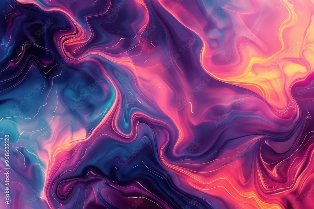 Abstract art featuring vibrant swirls of purple, pink, and blue, evoking emotion through fluid movement and color blend. Abstract art featuring vibrant swirls of purple, pink, and blue, evoking emotion through fluid movement and color blend.