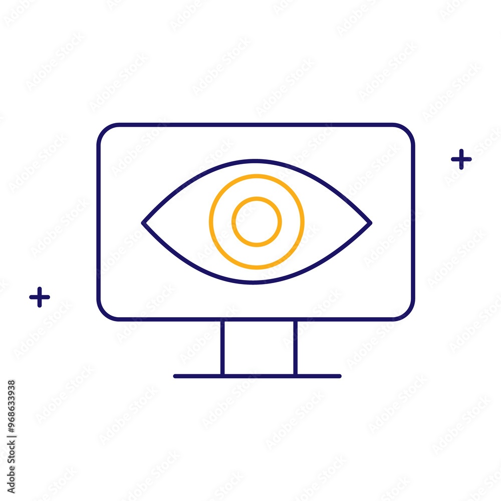 Smart Vision Systems and Computer Vision Vector Icon Design, AI vision, machine learning, visual recognition Smart Vision Systems and Computer Vision Vector Icon Design, AI vision, machine learning, visual recognition
