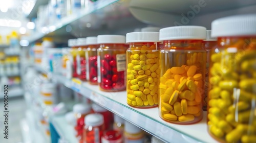 Prescription Medications: Drugs prescribed by doctors and dispensed by pharmacists, including antibiotics, pain relievers, and medications for blood pressure.
 photo