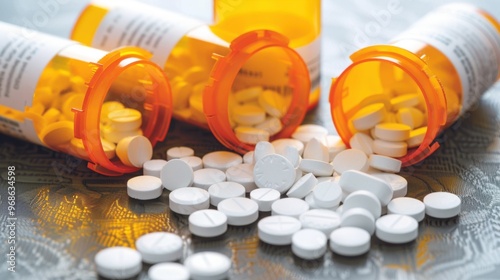 Prescription Medications: Medicines provided based on a doctor’s prescription, such as antibiotics, pain relievers, and blood pressure meds, handled by pharmacists.
 photo