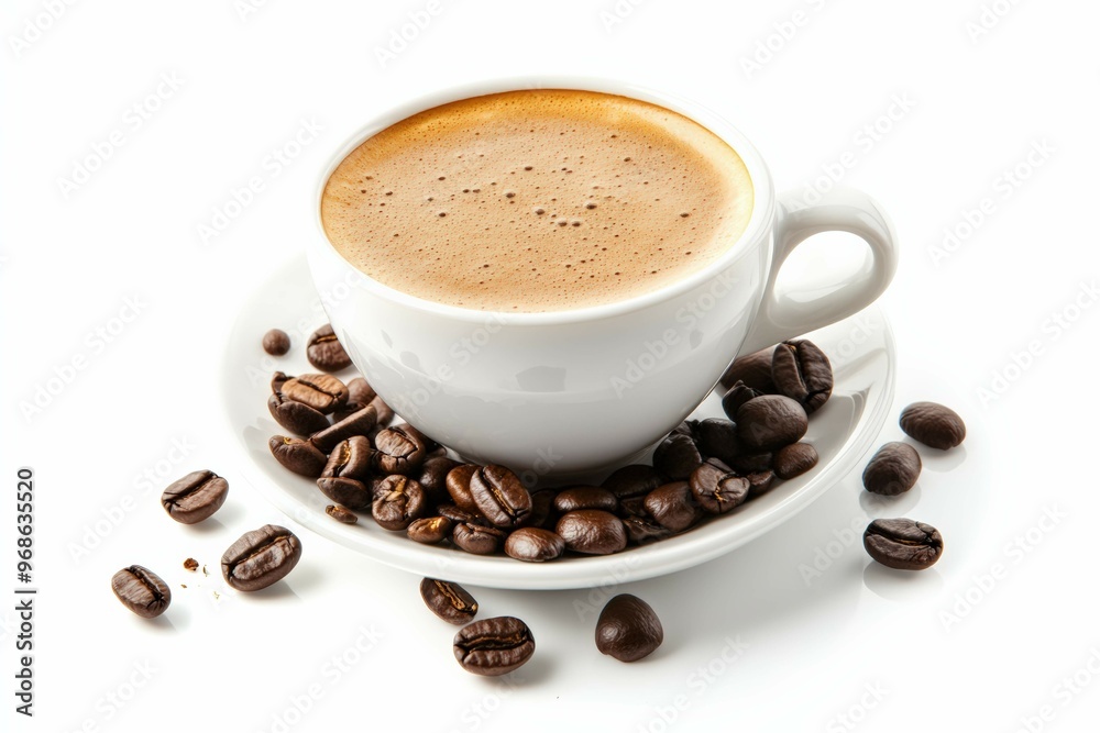 A Photo been coffee with isolated white background A Photo been coffee with isolated white background