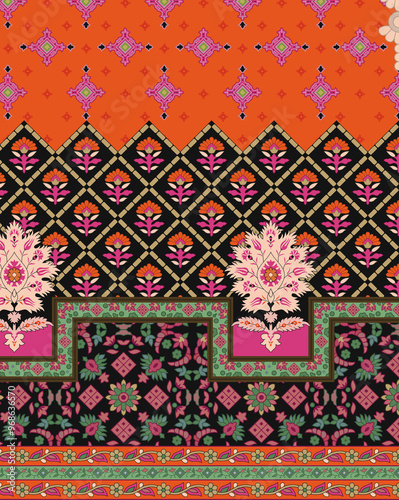 All Over Design Seamless Pattern Best Background Digital Print Textile