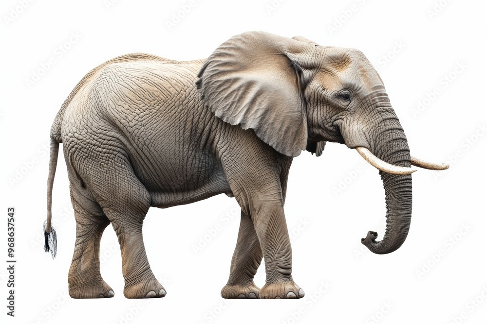 Fototapeta premium elephant with isolated white background