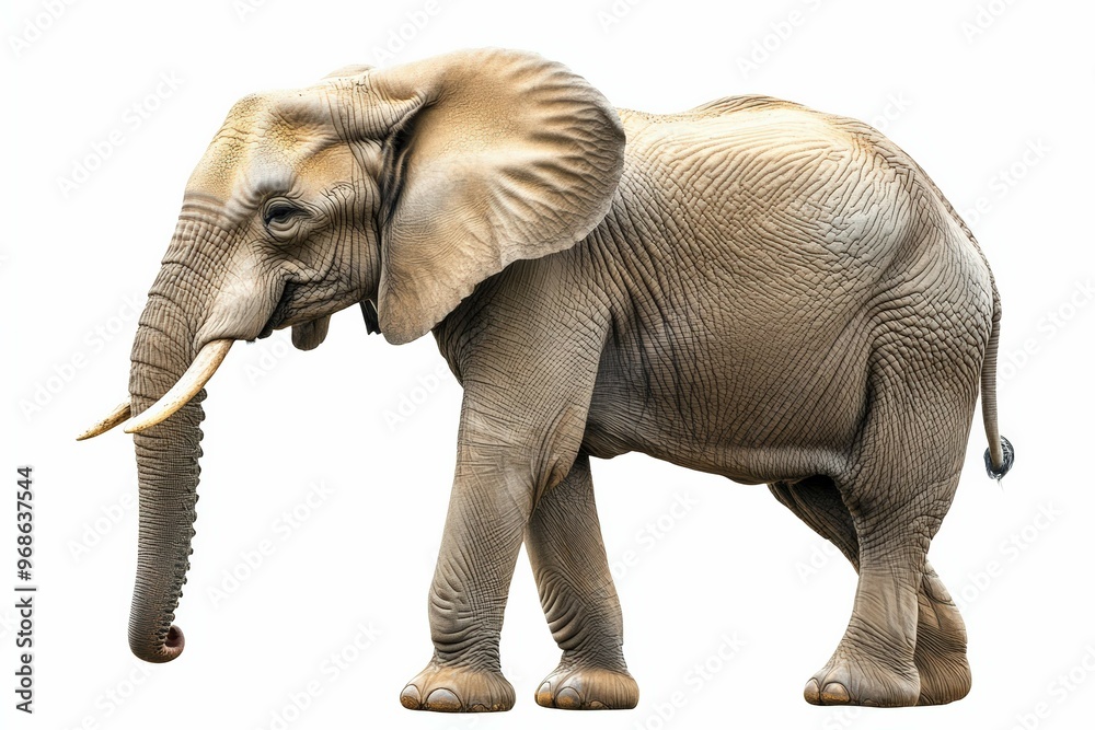 Fototapeta premium elephant with isolated white background 