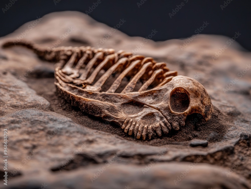 Fossils embedded in ancient rock, showcasing the exceptional preservation of prehistoric life. Fossils embedded in ancient rock, showcasing the exceptional preservation of prehistoric life.