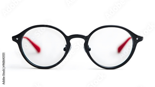 Fashion glasses plastic-framed isolated on white background