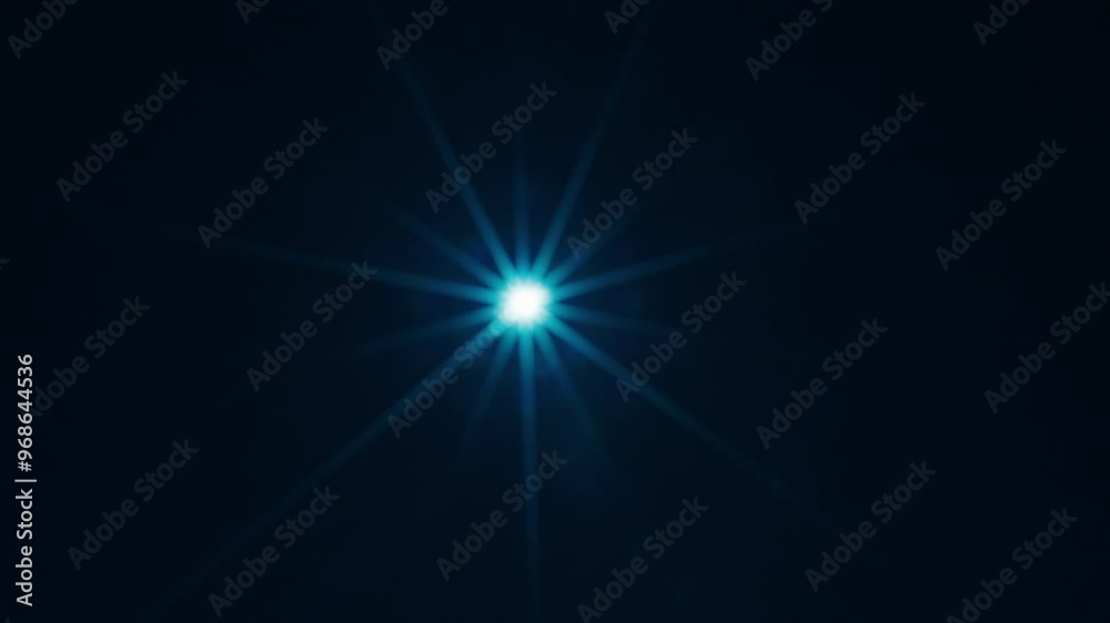 Blue star in the dark sky Blue star in the dark sky