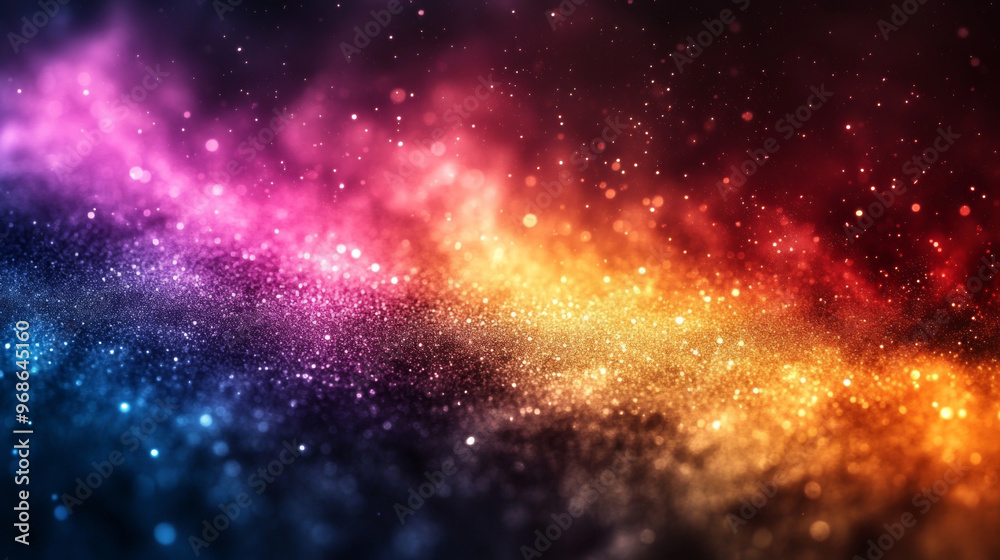 Fototapeta premium Grainy Gradient Background with Bold Bright Colors on Dark, Abstract Colorful Texture for Design Projects