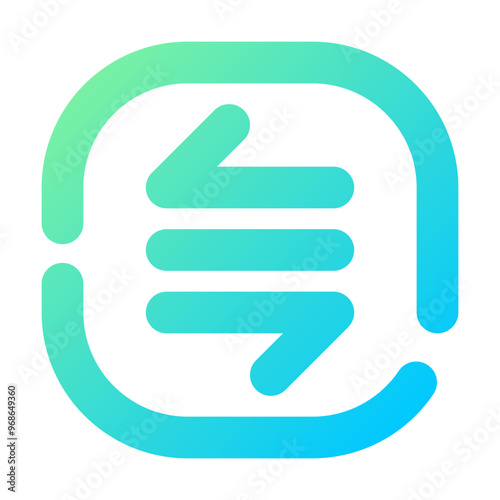 More or Less Icon Gradient Broken Line Style