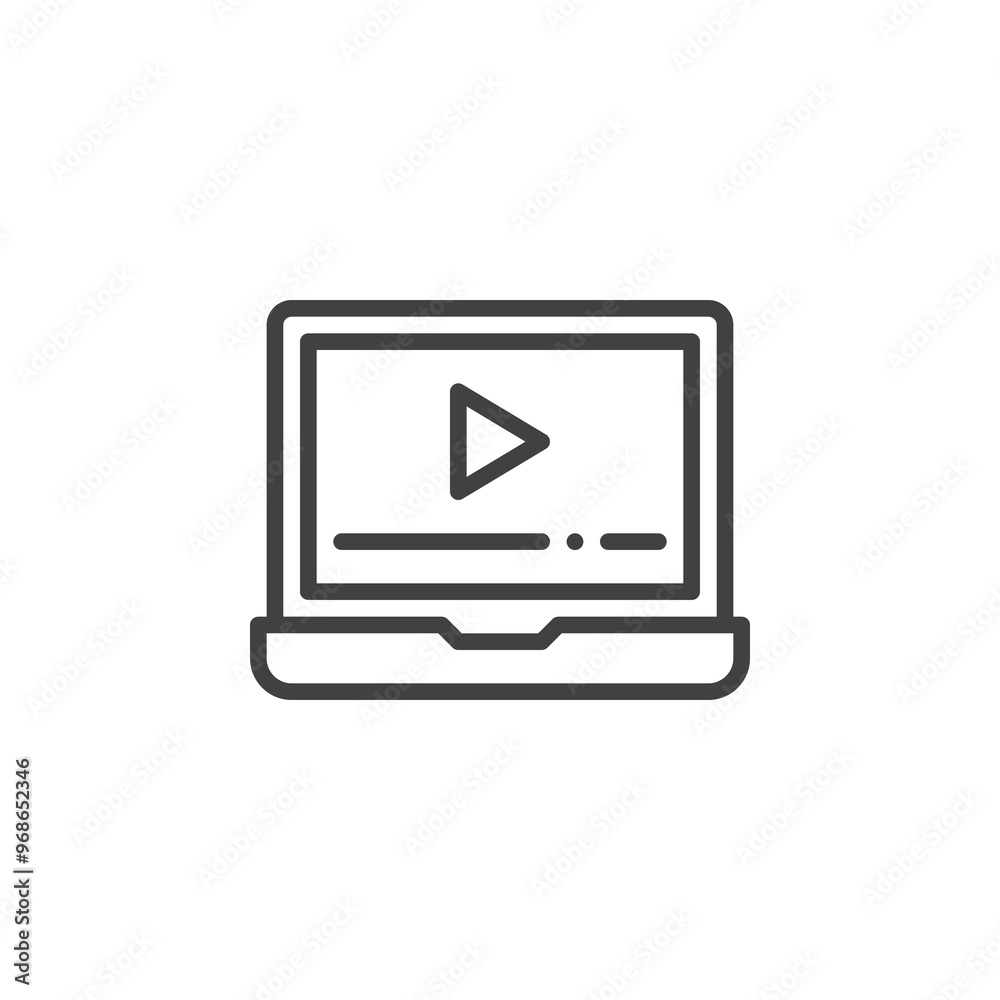 Online Learning Platform line icon Online Learning Platform line icon