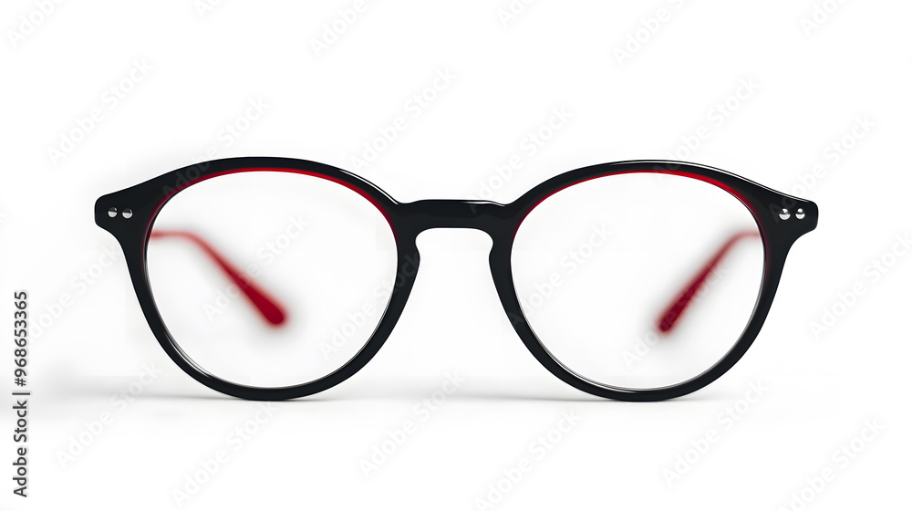 Fototapeta premium Fashion glasses plastic-framed isolated on white background