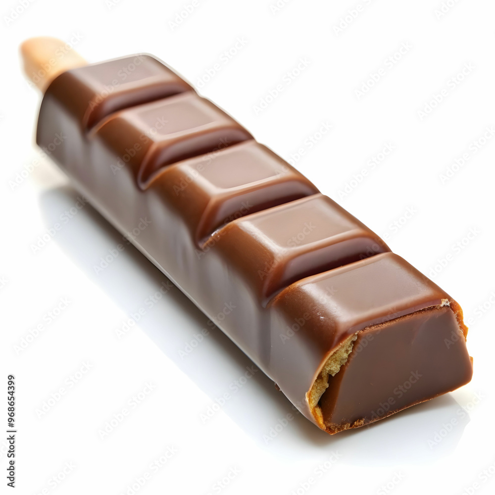 a stick of chocolate is shown with a white background a stick of chocolate is shown with a white background