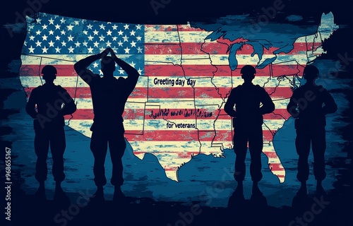 The American Flag and Military Respect photo