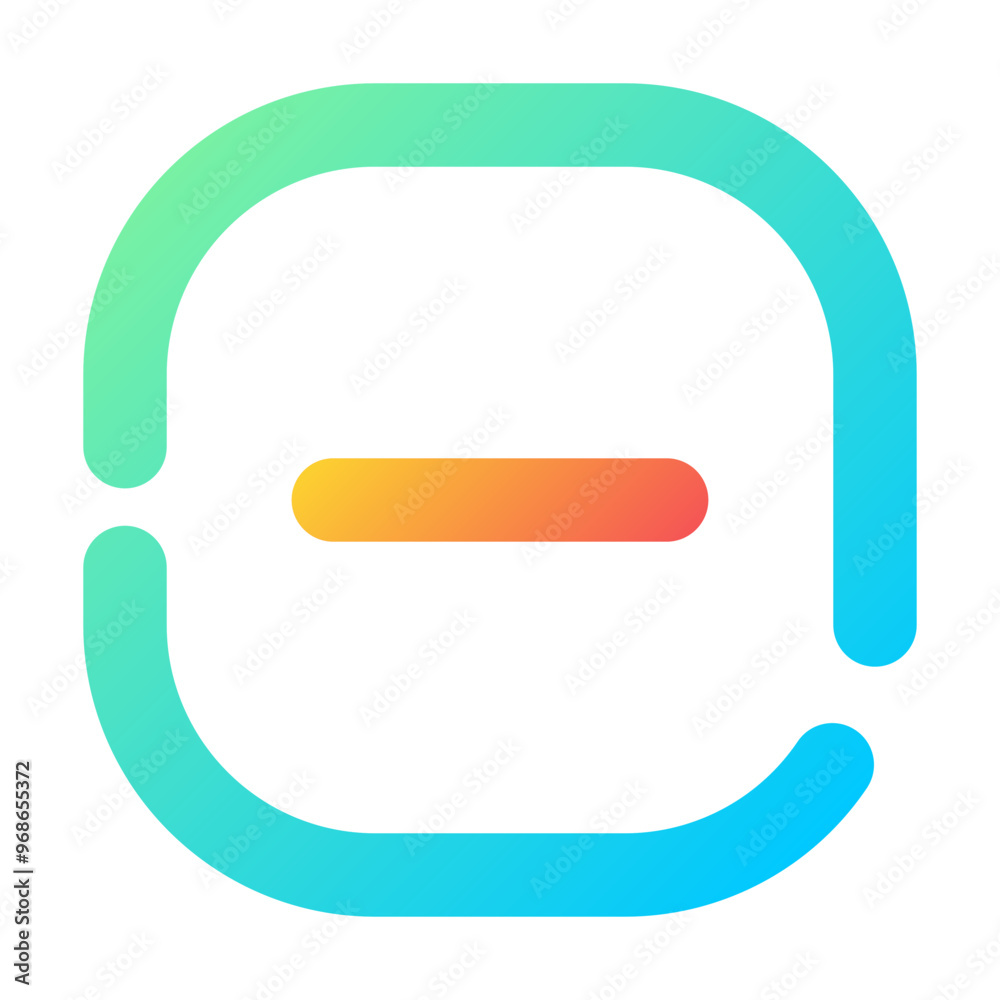 Minus Icon Gradient Two-Tone Broken Line Style Minus Icon Gradient Two-Tone Broken Line Style