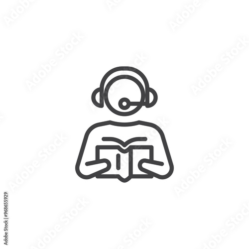 Online Tutor line icon