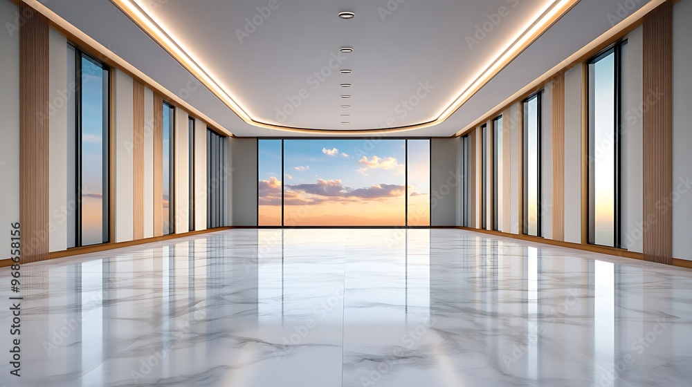Obraz premium Corporate boardroom of an extraterrestrial resource mining company, focusing on interplanetary extraction of valuable materials for use in Earth’s industries and economy, 