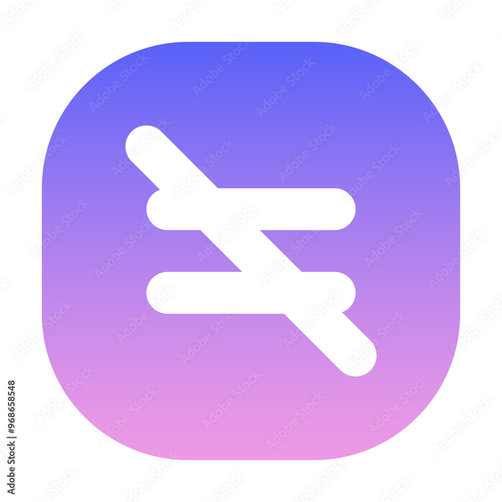 Not Equal Icon Gradient Filled Style Not Equal Icon Gradient Filled Style