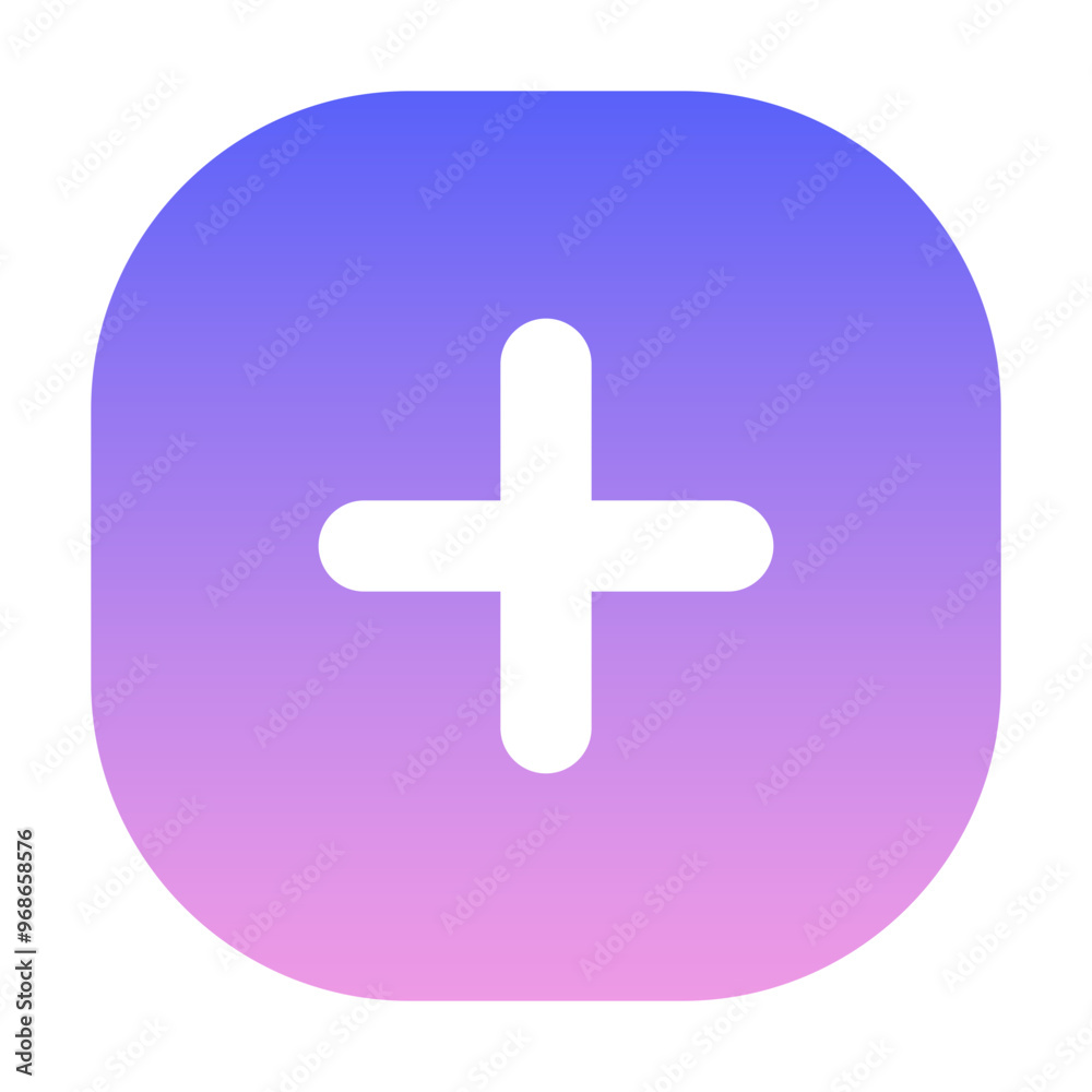 Obraz premium Plus Icon Gradient Filled Style