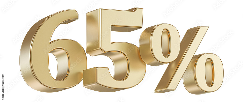 65 Percent Off Sale . Gold Number Promotion 65 Percent Off Sale . Gold Number Promotion