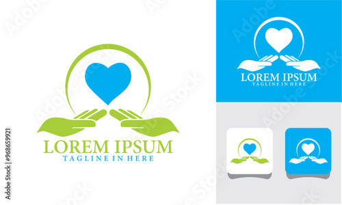 icon set minimalist charity logo