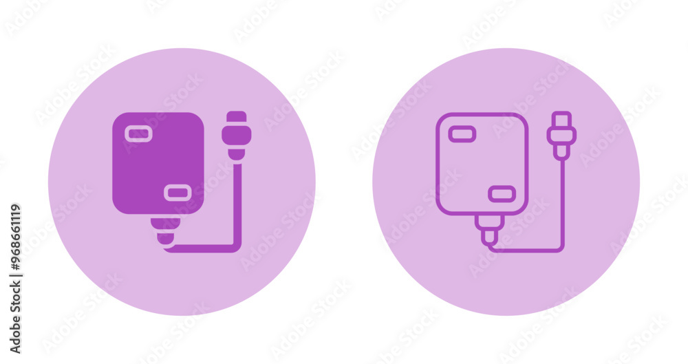 Portable Hard Drive Vector Icon Portable Hard Drive Vector Icon