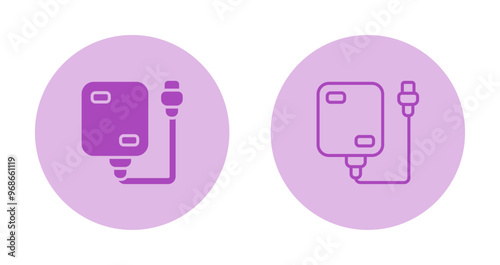 Portable Hard Drive Vector Icon