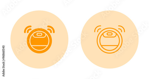 Robot Vacuum Cleaner Vector Icon