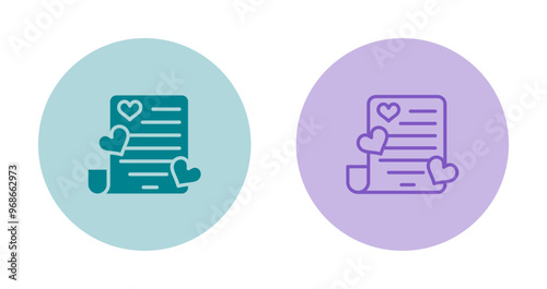 Romantic poem Vector Icon