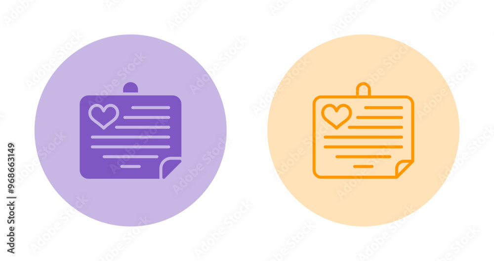 Love notes Vector Icon Love notes Vector Icon