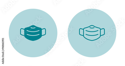 N95 mask Vector Icon