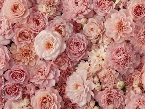 pink and white roses