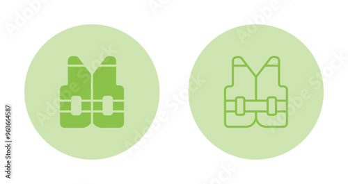 Reflective vest Vector Icon