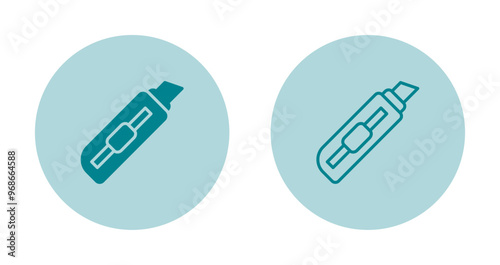 Utility knife Vector Icon