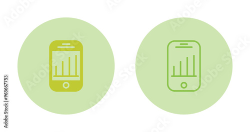 Mobile Analytics Vector Icon