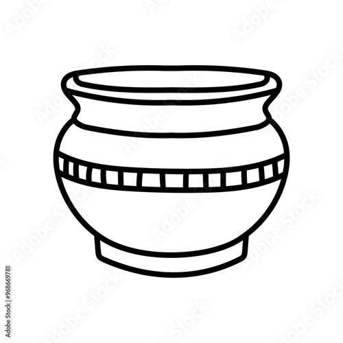 Greece Vase Outline Icon, Vector illustration