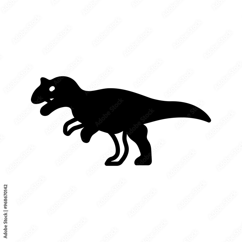 Allosaurus Glyph Icon, Vector illustration Allosaurus Glyph Icon, Vector illustration