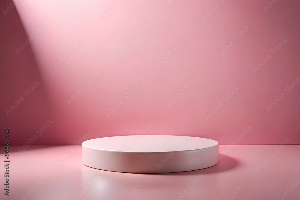 Photo Minimal empty podium for product presentation on pink background Photo Minimal empty podium for product presentation on pink background