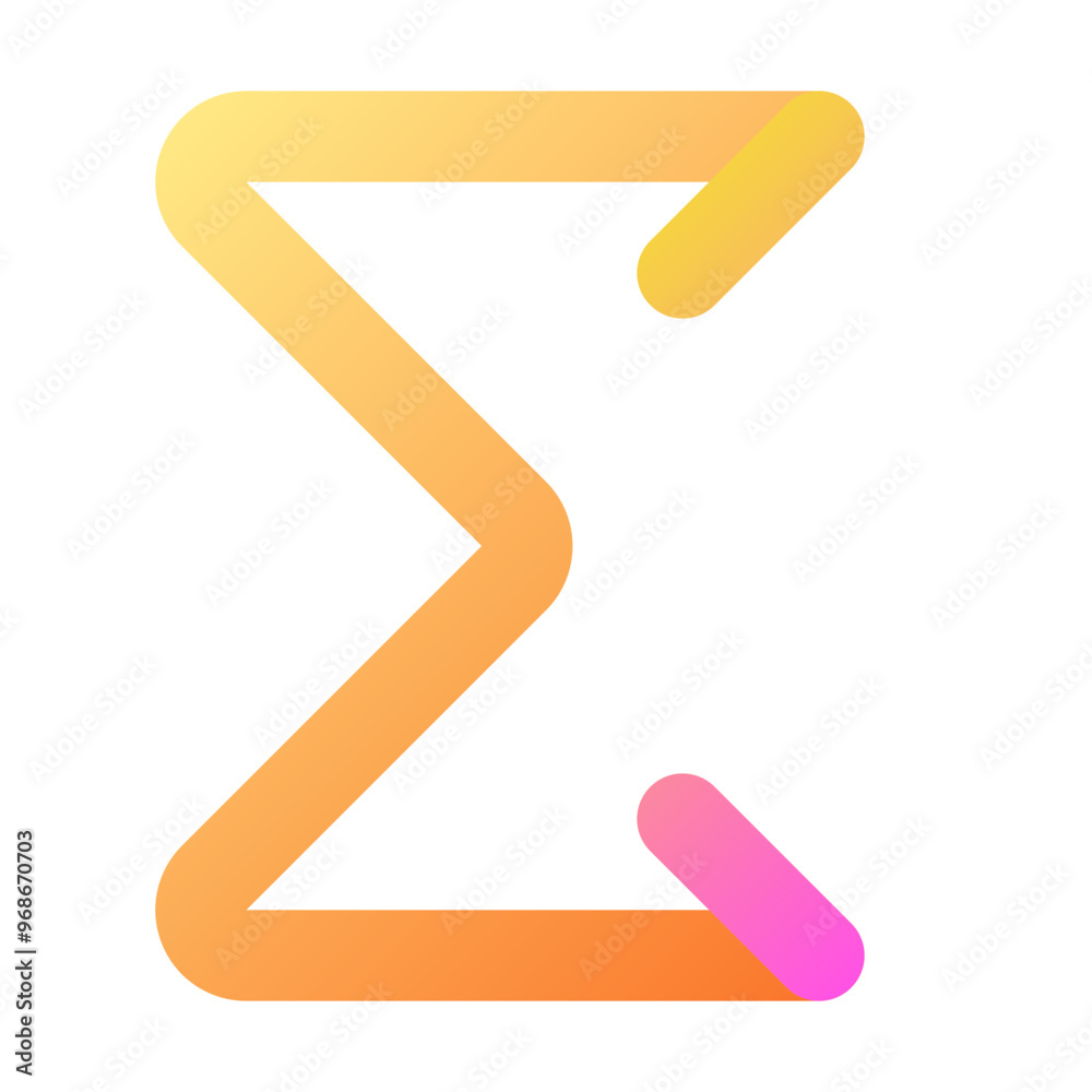Sigma Icon Gradient Outline Two-Tone Style Sigma Icon Gradient Outline Two-Tone Style