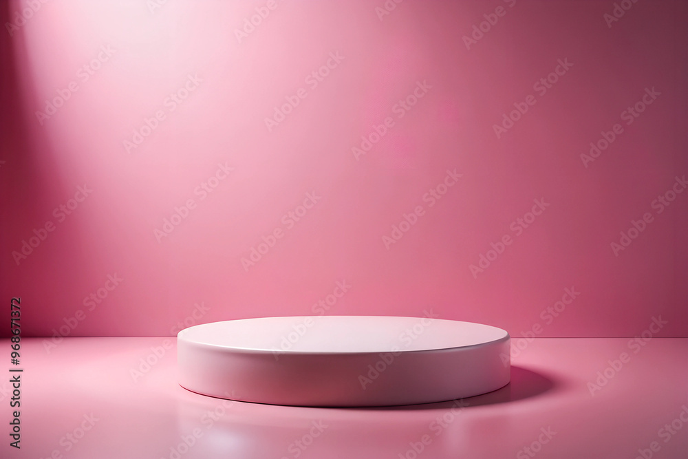 Photo Minimal empty podium for product presentation on pink background Photo Minimal empty podium for product presentation on pink background