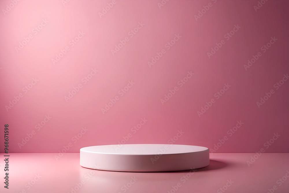 Photo Minimal empty podium for product presentation on pink background Photo Minimal empty podium for product presentation on pink background